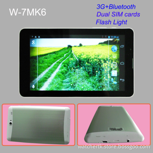 7 Inch New Dual SIM Cards Metallic Shel Tablet PC with Flash Light